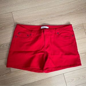 Red shorts perfect for Canada Day